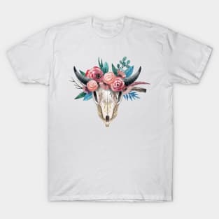 Animal Skull with flower crown T-Shirt